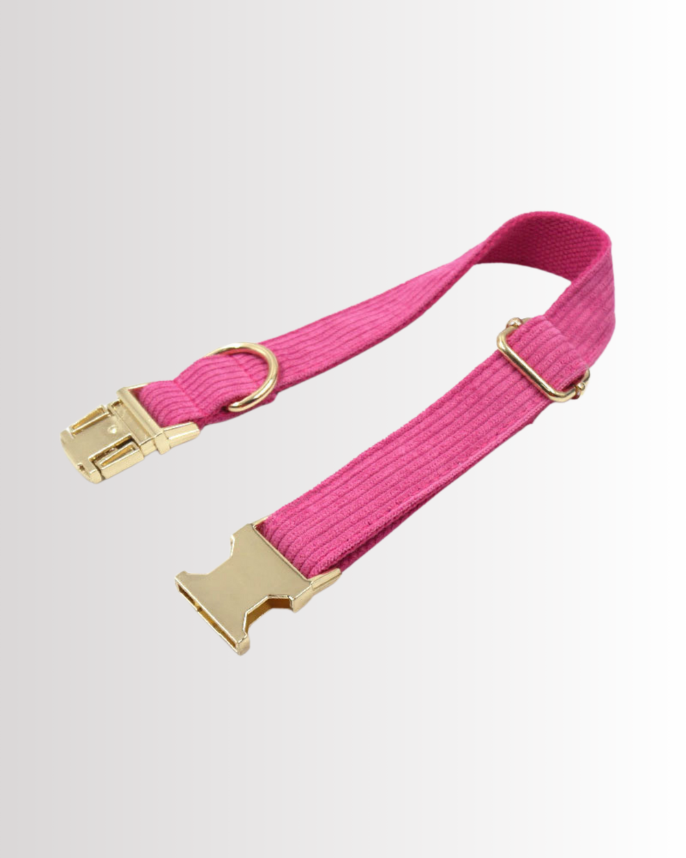 Pink Velvet Ribbed Collar